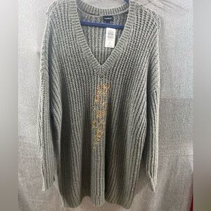 Torrid 2 2x Flawed Sweater with Gold Accent